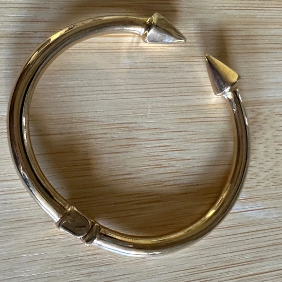 Edgy & Chic Gold Spike Cuff Bracelet - Picture 7 of 7